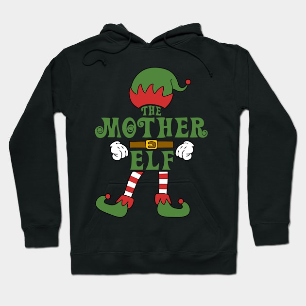 The Mother Elf Christmas Family Matching Outfits Group Attire Hoodie by HappyGiftArt